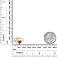 thumbnail image 5 of Gem Stone King 18K Rose Gold Plated Silver Red Rhodolite Garnet Ring Set with Moissanite (1.05 Cttw) (Size 9), 5 of 5