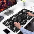 thumbnail image 2 of Long Mouse Pads for Desk,Black Dinosaurs Skeleton Text Pattern Desk Mats on Top Of Desks, Desk Mouse Pad Extra Large with 3mm Non-Slip Base and Stitched Edge for Gaming,Office,Work,Home 31.5"x15.7", 2 of 6