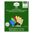 thumbnail image 6 of Indoor/Outdoor 50-Count LED 8-Function Color-Sync C7 Christmas String Lights, Multicolor to Warm White, 21', by Holiday Time, 6 of 6