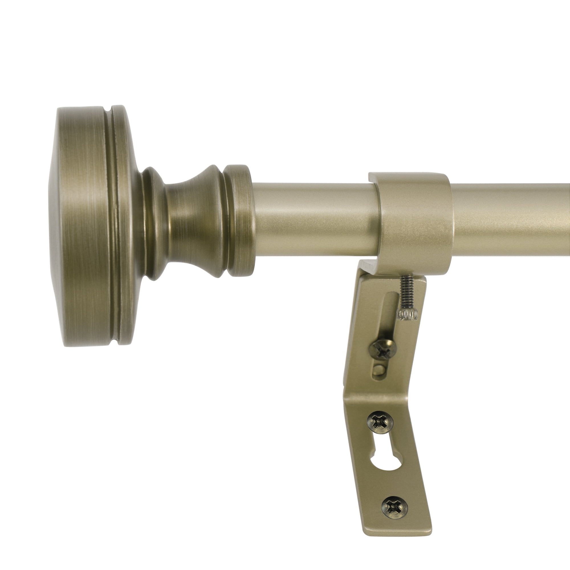 Decopolitan Channel Knob 3/4" Adjustable Drapery Rod Set