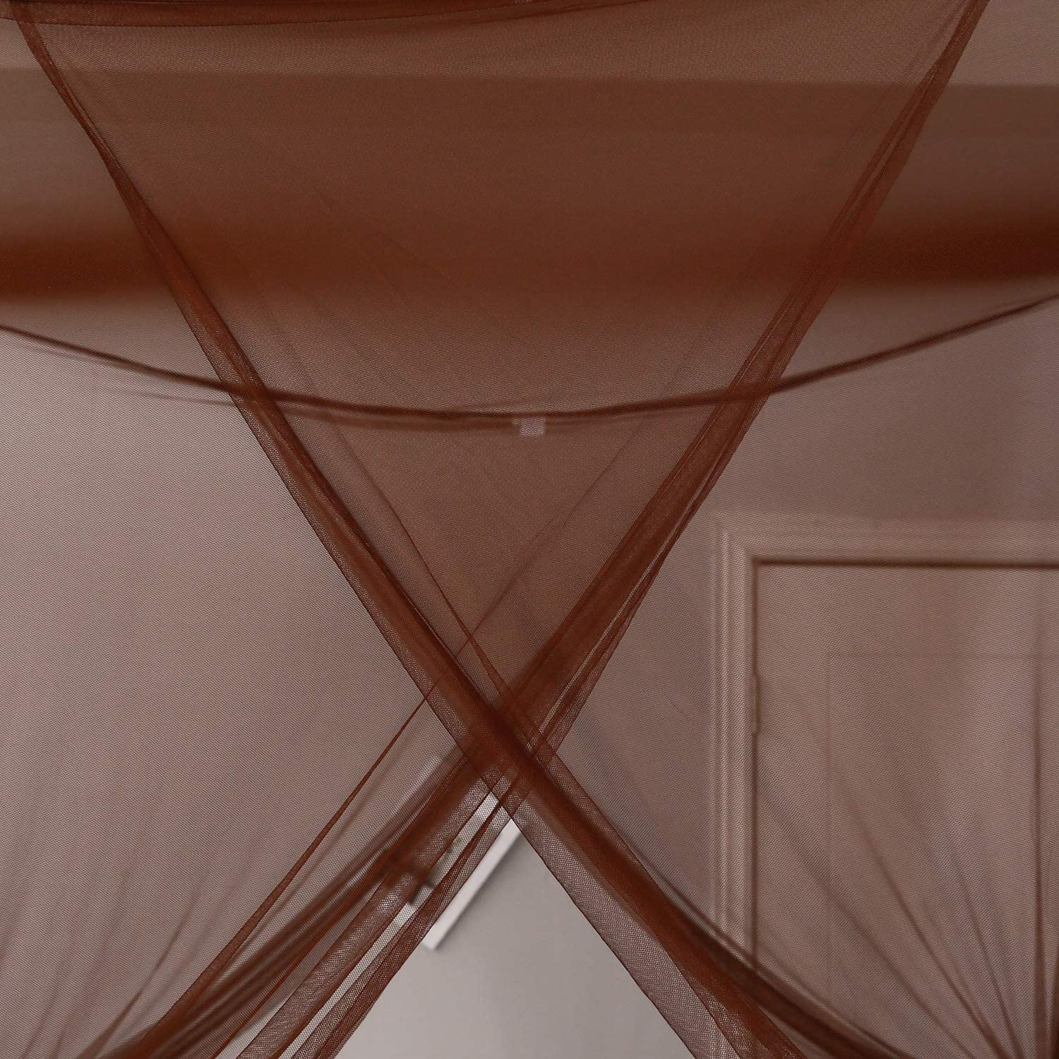 CAILDANL Bed Canopy,Canopy Bed Curtains Bed Drapes for Full Queen King Size Bed,Mosquito Net Bed Curtains for Patio Indoor Outdoor Net,Black Bed Canopy Curtains for Gothic