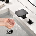 thumbnail image 2 of Widespread Bathroom Sink Faucet, Two Handles Waterfall Basin Faucet, 2 of 5