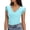 Sky Blue, variant on Enjoytime Blouses for Women Solid Color V-Neck 1/4 Sleeve Crop Tops 2026 Spring Summer Vacation Casual Shirts Green XXL