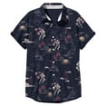 thumbnail image 3 of Men's Star Wars Darth Vader and Stormtroopers Samurai Print  Button Down Shirt Navy 2X Large, 3 of 4