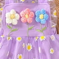 thumbnail image 7 of TOWED22 Baby Girl Clothes Newborn Romper Dress Infant Lace Ruffle Sleeveless Summer Outfits with Headband 0-12 Months Purple,3-6 M, 7 of 7