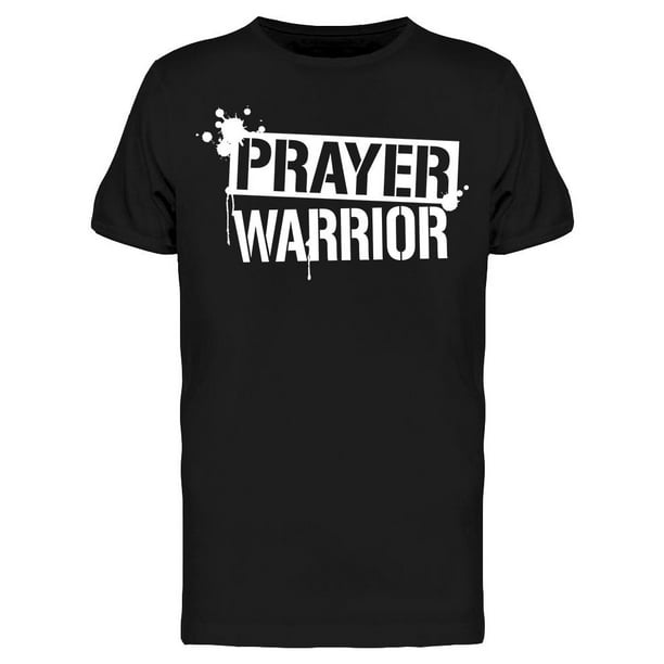 Smartprints - Slogan Prayer Warrior Men's T-shirt - Walmart.com ...