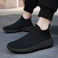 thumbnail image 3 of Vedolay Men's Shoes Men's Shoes Comfortable Slip On Flat Low Top Shoes,Black 9.5, 3 of 5