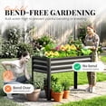 thumbnail image 2 of KING BIRD 2PCS 47"×24"×32" Raised Garden Bed with Legs Galvanized Steel Metal Elevated Garden Planter Box for Outdoor Gardening Dark Grey, 2 of 12