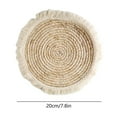 thumbnail image 3 of Nrmrqz Handmade Rattan Woven Wall Hanging Decor | 36" Round Beige Woven Grass Circles | Boho Home Decor for Living Room, Bedroom & Homestays, 3 of 6