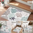 thumbnail image 5 of Coastal Coral Entryway Rug 2'x3'&nbsp; Non Slip Front Door Mats, Nautical Ocean Beach Conch Shells Starfish Entrance Rugs Indoor Outdoor Carpet, Washable Floor Mats Small Area Rug for Bedroom Kitchen, 5 of 8