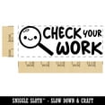 thumbnail image 2 of Check Your Work Magnifying Glass Teacher Student School Self-Inking Rubber Stamp Ink Stamper - Lime Green Ink - Large 2-3/4 Inch, 2 of 7