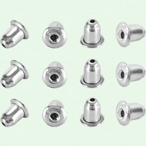 925 Sterling Silver Earring Backs, 6 Pairs/12Pcs, Hypoallergenic Post Locking Replacements