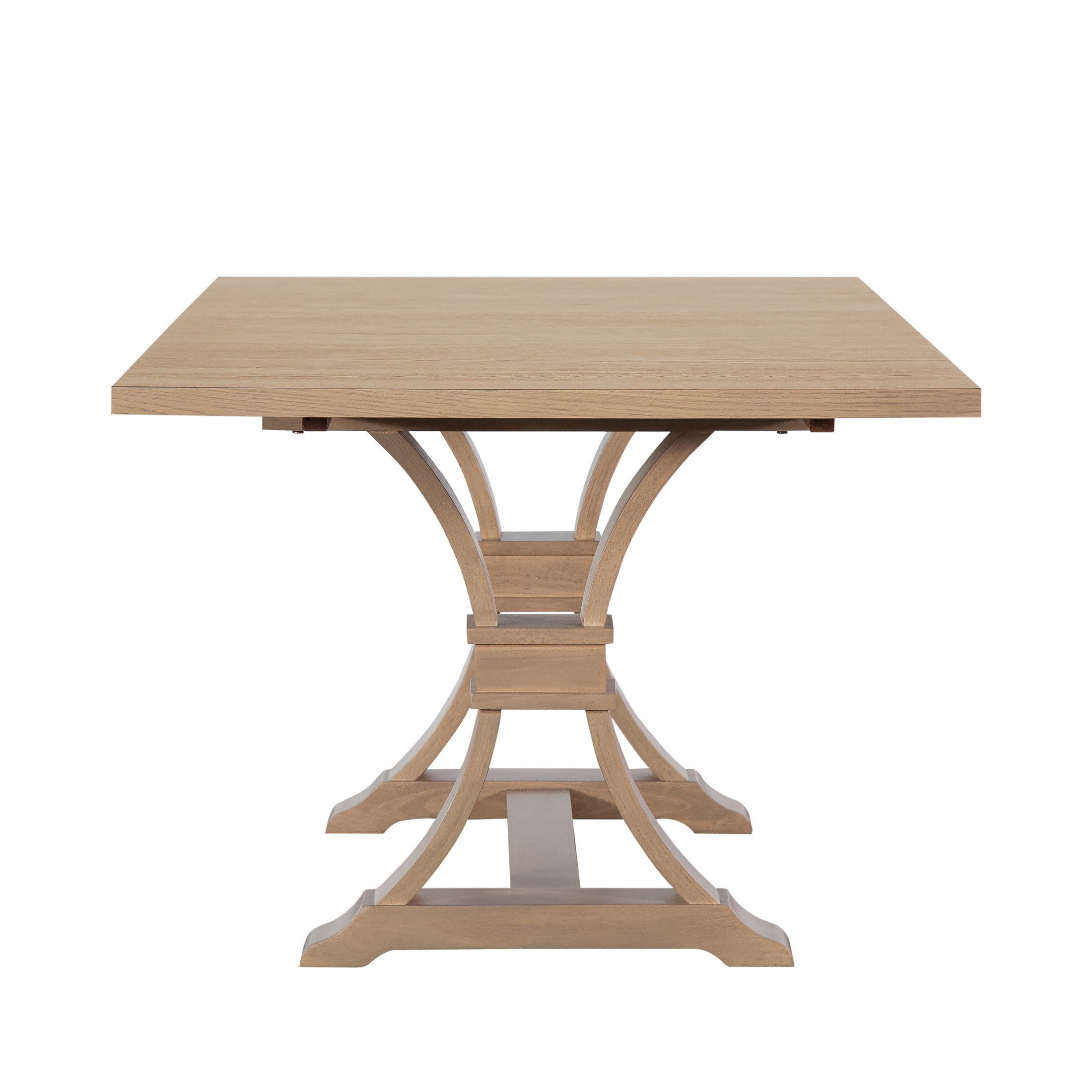 Christopher Knight Home 63"-78" Rustic Extendable Dining Table, Solid Wood X-Base, Light Natural