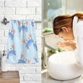 thumbnail image 7 of Crab Pattern Bath Towel 100% Cotton Soft Thick High Absorbency Hand Face Towel Single Pack 16x28in, 7 of 7