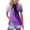 Purple, variant on WXLWZYWL Plus Size Women's Polo Shirts Short Sleeve Lapel Sleeve Summer Tees Buttons up Collared Floral Printing Blouses Casual Tees Shirts