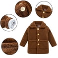 thumbnail image 4 of Esaierr Kids Boys Girls Buttons Fleece Jacket for Toddler Baby Warm Coat with Pocket Solid Colour Winter Cosy Jacket Top for 2-9Y, 4 of 4