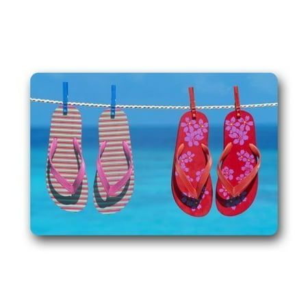 Winhome Flip Flop Doormat Floor Mats Rugs Outdoors Indoor Doormat