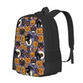 thumbnail image 1 of Fotbe Spooky Cats And Halloween Pumpkins Mochila para Hombre y Mujer - Tela Oxford 600D Resistente - Mochila Impermeable de Gran Capacidad para Escuela, Viajes y Senderismo, 1 of 6