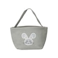 thumbnail image 2 of Easter Bunny Basket for Kids,Cute Blue Canvas Tote Bag with Rabbit Embroidery,Reusable Egg Hunt Bucket with Handle,Spring Gift Bag for Easter Party Favors,Candy Storage & Home Decor, 2 of 5