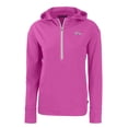 thumbnail image 2 of Women's Cutter & Buck  Pink Baltimore Ravens Daybreak Eco Recycled Half-Zip Hoodie, 2 of 3