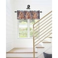 thumbnail image 6 of Window Valance for Kitchen,Christmas Candy Tree Gingerbread Farmhouse Rod Pocket Curtain Valances Short Curtains Drapes Panel,Winter Snow Scene Window Treatment Topper for Bathroom Bedroom,42x12IN, 6 of 9