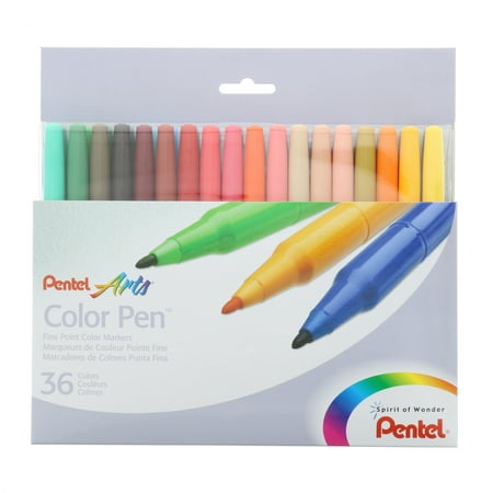 Pentel Arts Color Pen 36-Color Set