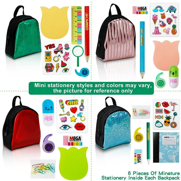 Mini backpacks with school supplies sale