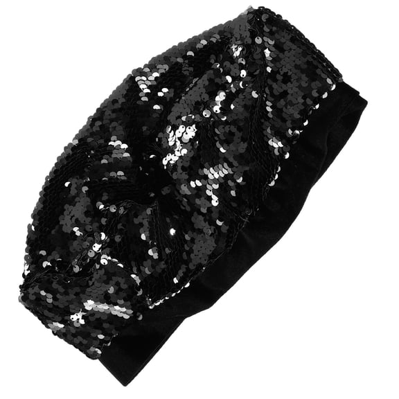 DRAFIDEEP sparkly sequins beret hat vintage beret hat black acrylic 1Pack for parties and shopping