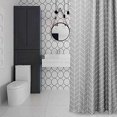 thumbnail image 2 of Grey Geometric Shower Curtain, Bathroom Shower Curtain Waterproof And Mildew Proof With Hook, 180x180 Cm, 2 of 3