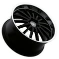 thumbnail image 2 of Mandrus Aluminum Rim MILLENIUM 18X8.5in Gloss Black with Mirror Cut Lip Finish, 1885MAM325112B66, 2 of 3
