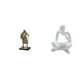 thumbnail image 1 of Figura de escritorio de caballero, estatua de caballero, artesanías de arte coleccionables, escritorio de oficina, figura abstracta de lector, estatua, 1 of 8