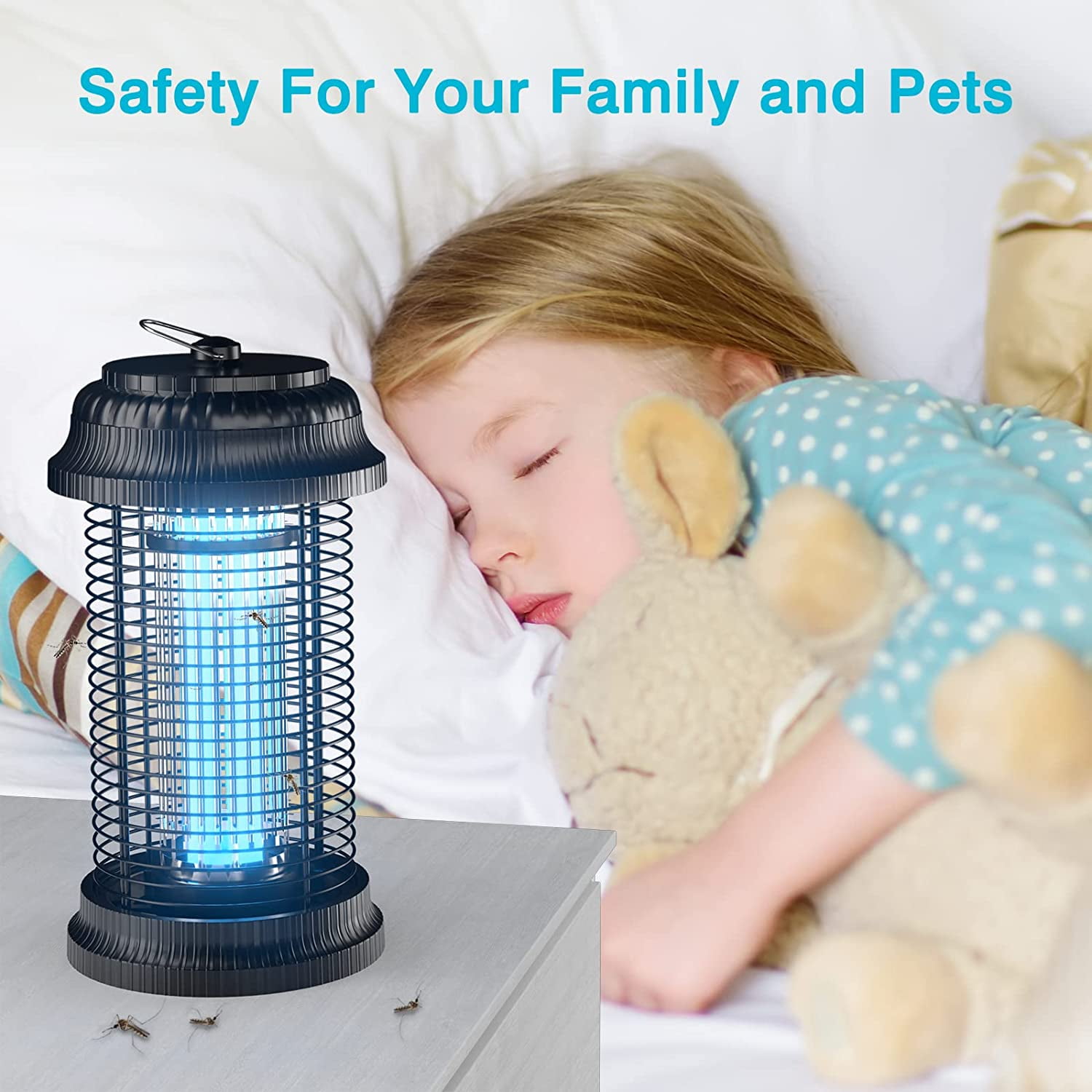 Bug Zapper 20W 4500V Mosquito Zapper Indoor Electric Bug Zapper Outdoor, High Powered Mosquito Killer for Home Backyard Patio