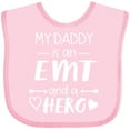thumbnail image 3 of Inktastic My Daddy is an EMT and a Hero Boys or Girls Baby Bib, 3 of 4