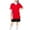 Red, variant on Boys Soccer Outfits Short Sleeve T-Shirt and Shorts Kids Sports Training Football Athletic Tracksuit Clothes