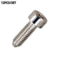 thumbnail image 1 of 12Pcs Tremolo Bridge Saddle Mounting Screws Guitar Locking Nut Lock Nut Screws Silver, 1 of 10