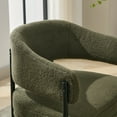 thumbnail image 3 of Locus Bono Modern Sherpa Armchair Set of 2, Green, 3 of 6