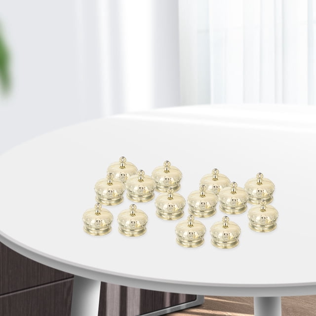 QUMIIRITY 50Pack Golden Round Diy End Caps for Creative Handcraft Accessory and Decoration as Ornament Caps