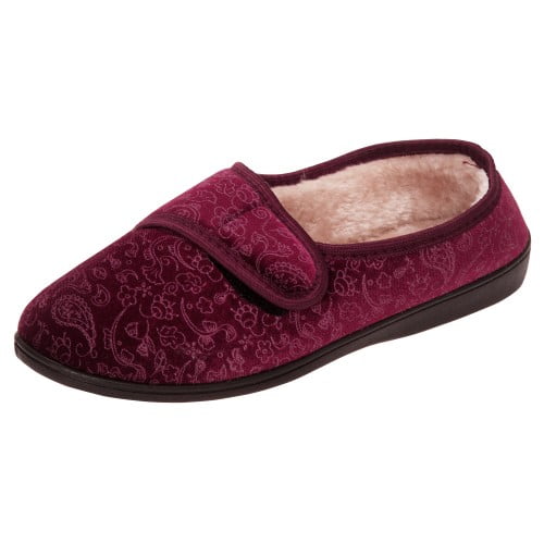 Slumberzzz Womens//Ladies Faux-Suede Slider Slippers SL657