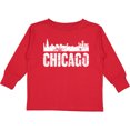 thumbnail image 3 of Inktastic Chicago Skyline Grunge Boys or Girls Long Sleeve Toddler T-Shirt, 3 of 5