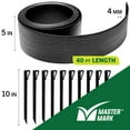 thumbnail image 5 of Master Mark Terrace Board Landscape Garden Border Edging Plastic (Black) 5 in. x 40 ft. with 10 Stakes, 5 of 8