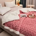 thumbnail image 4 of YAOMOBB Thick Sherpa Blanket Double Layer Sherpa Blanket Thick Warm Soft Plush Winter Bed Office Air Conditioning Throw, 4 of 7