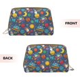 thumbnail image 3 of Gaeub Cartoon Space Printed Travel Cosmetic Bag,Makeup Bag, Large Capacity Toiletry Bag for Women, Portable Pouch Make Up Organizer with Zipper and Divider, 3 of 8