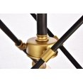 thumbnail image 4 of Glimmer 6 Light Flush Mount in Black and Brass, 4 of 5