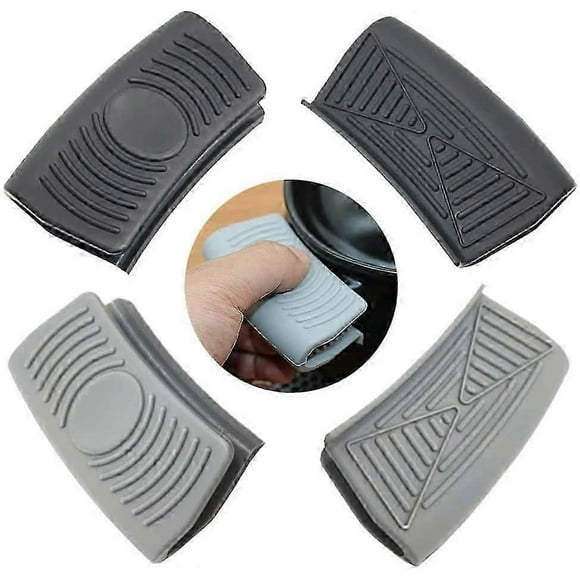 2 Pairs Silicone Handles Pot Handle Holder Pot Grip Cover Cooking Pinch Grips Wok Handle