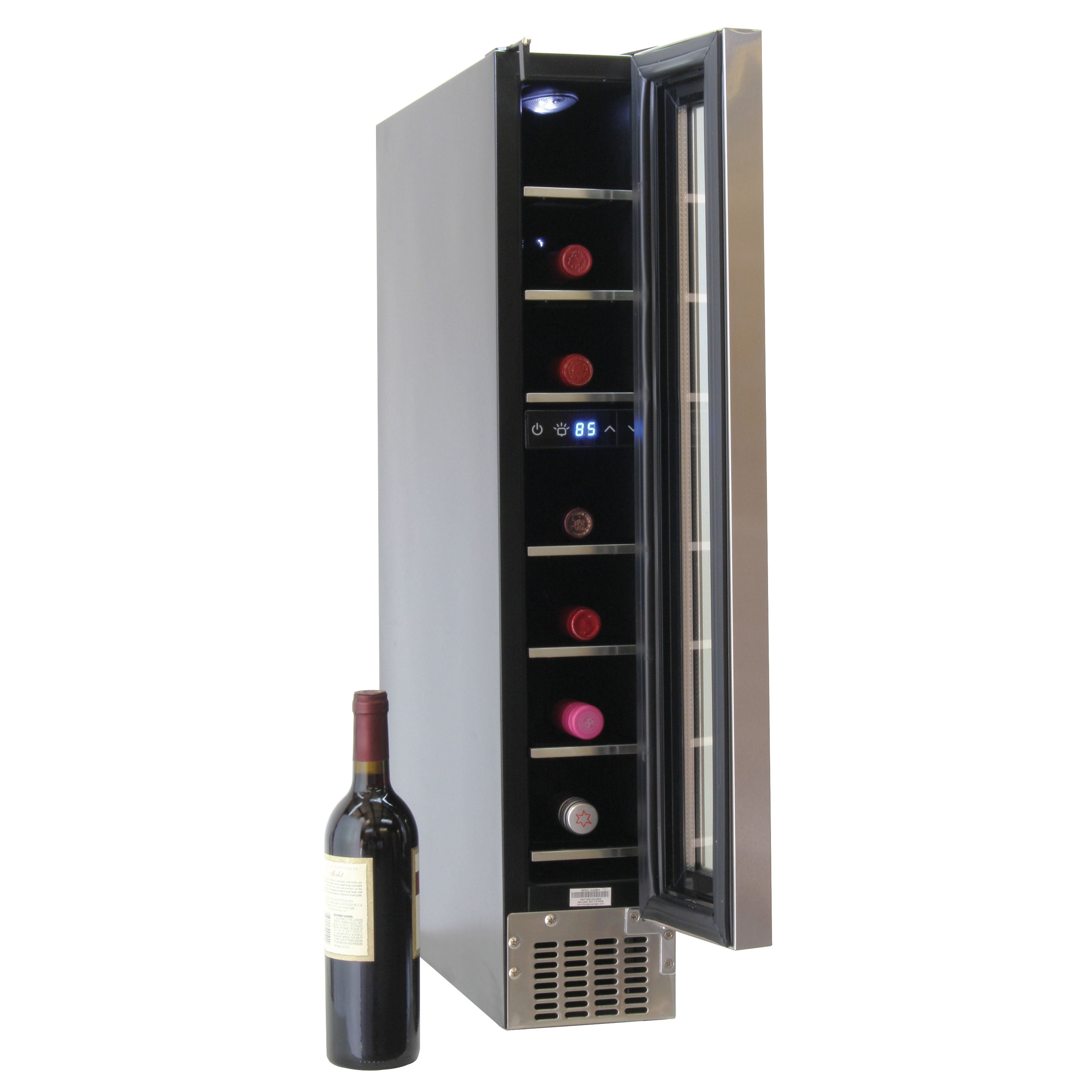 Pinnacle WR007 Slim Wine Refrigerator 7 Bottle Capacity Walmart