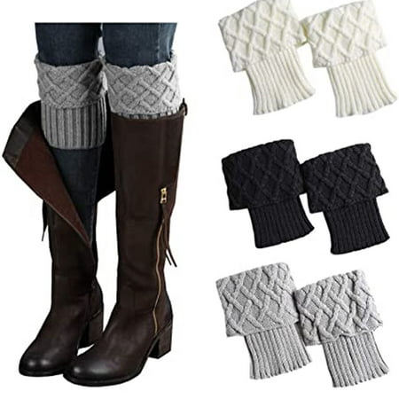 

Dress Choice Womens Boot Socks Winter Warm Crochet Knitted Boot Cuffs Topper Socks Short Leg Warmers Gifts