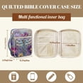 thumbnail image 5 of FOR U DESIGNS Dragonfly Gesar Flower Pattern Bible Cover Portable Bible Carrying Case Lightweight Church Bag Bible Protective Bible Carrier Tote Bag Christian Gifts Accessories, 5 of 7