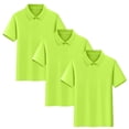 thumbnail image 3 of Lumosvexa Kids Boys Polo Shirts, Short Sleeve Lightweight Cotton Breathable Athletic School Uniform 3 Pack Green 14-16, 3 of 10