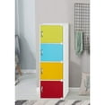 thumbnail image 4 of Hodedah 4 Door Enclosed Multi Use Storage Cabinet for Home/Office, Rainbow, 4 of 4