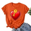 thumbnail image 2 of Amzcrzy Hauts pour Femmes Mode Imprimé Cœur d'Amour T-Shirts de la Saint-Valentin pour Femmes Col Rond T-Shirt de la Saint-Valentin Décontracté Tendance Manches Courtes pour Femme, 2 of 3